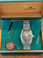 1983 Rolex Datejust Ref 16014 W/18k White Gold Bezel