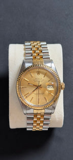 Rolex Datejust 16013 – Champagne Tapestry Dial – “American Psycho” – Circa 1985