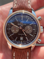 Breitling Transocean Chronograph w/ Rose Gold Diamond Bezel
